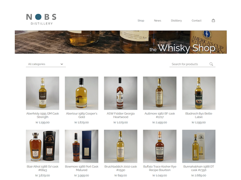 Whisky web shop